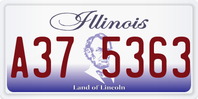 IL license plate A375363