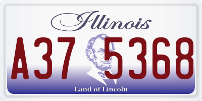 IL license plate A375368