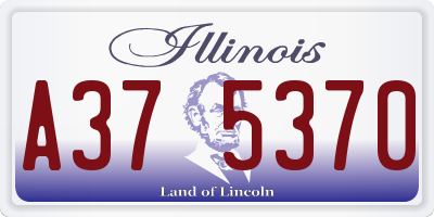 IL license plate A375370