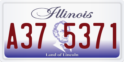 IL license plate A375371