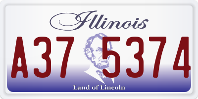 IL license plate A375374