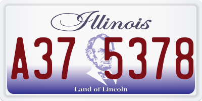 IL license plate A375378