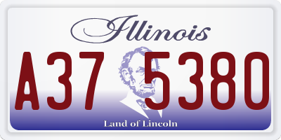 IL license plate A375380