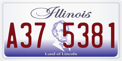 IL license plate A375381