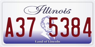 IL license plate A375384