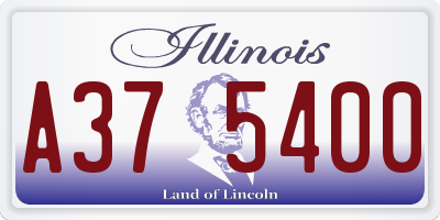 IL license plate A375400