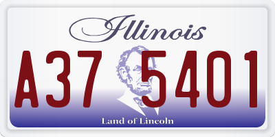 IL license plate A375401