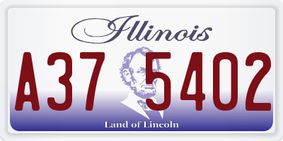 IL license plate A375402