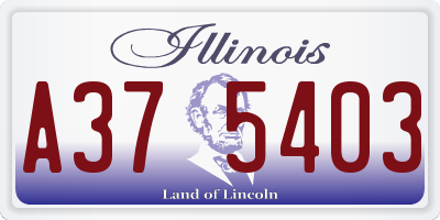 IL license plate A375403