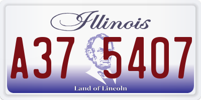 IL license plate A375407