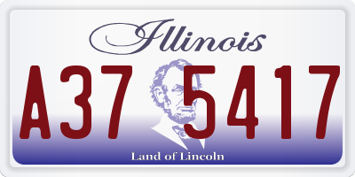 IL license plate A375417