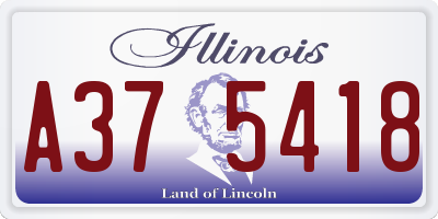 IL license plate A375418