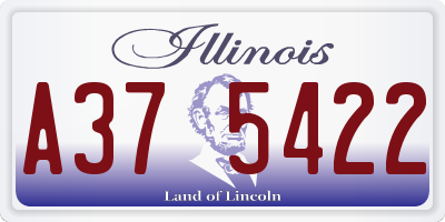 IL license plate A375422