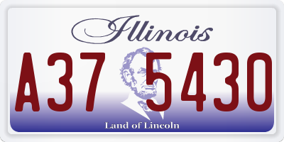 IL license plate A375430