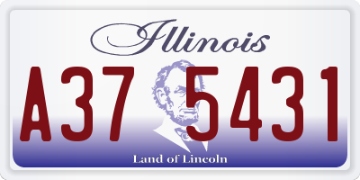 IL license plate A375431
