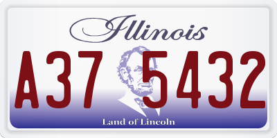 IL license plate A375432