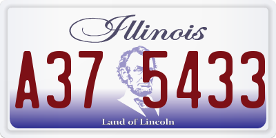 IL license plate A375433