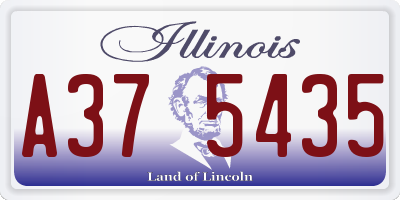 IL license plate A375435