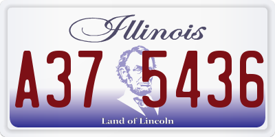 IL license plate A375436