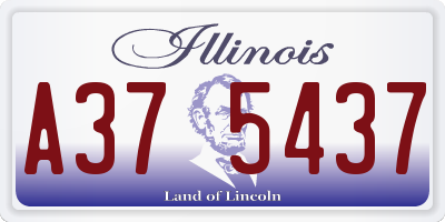 IL license plate A375437