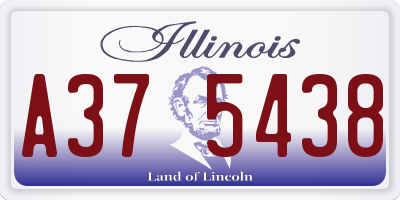 IL license plate A375438
