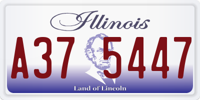 IL license plate A375447
