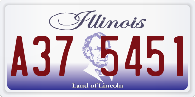 IL license plate A375451