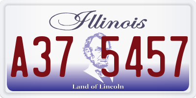 IL license plate A375457
