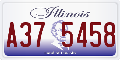 IL license plate A375458