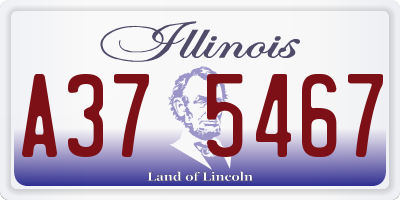 IL license plate A375467