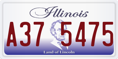 IL license plate A375475