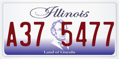 IL license plate A375477