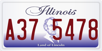 IL license plate A375478