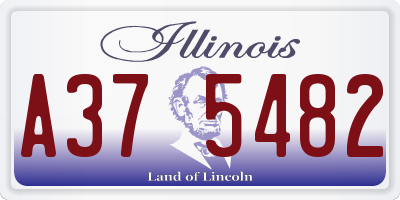 IL license plate A375482