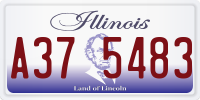 IL license plate A375483