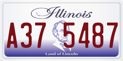 IL license plate A375487