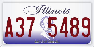 IL license plate A375489