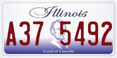 IL license plate A375492