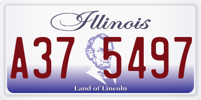 IL license plate A375497