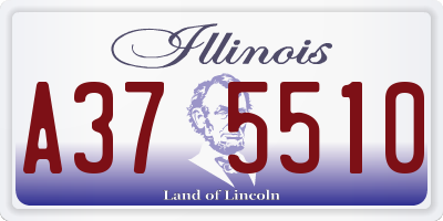 IL license plate A375510