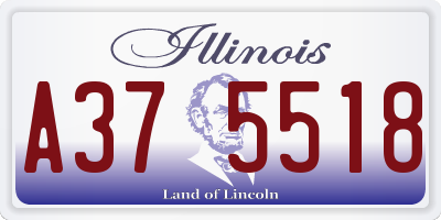 IL license plate A375518