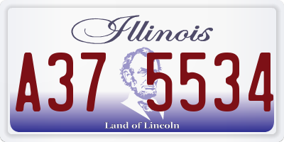 IL license plate A375534