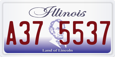 IL license plate A375537