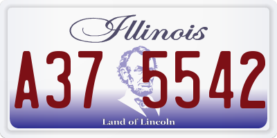 IL license plate A375542