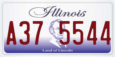 IL license plate A375544