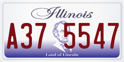 IL license plate A375547