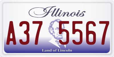 IL license plate A375567