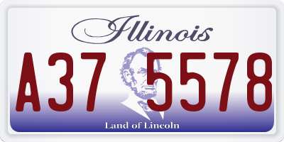 IL license plate A375578