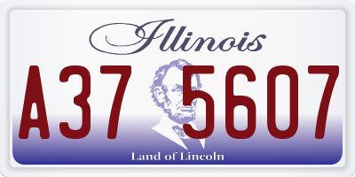 IL license plate A375607