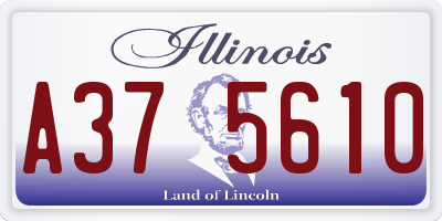 IL license plate A375610